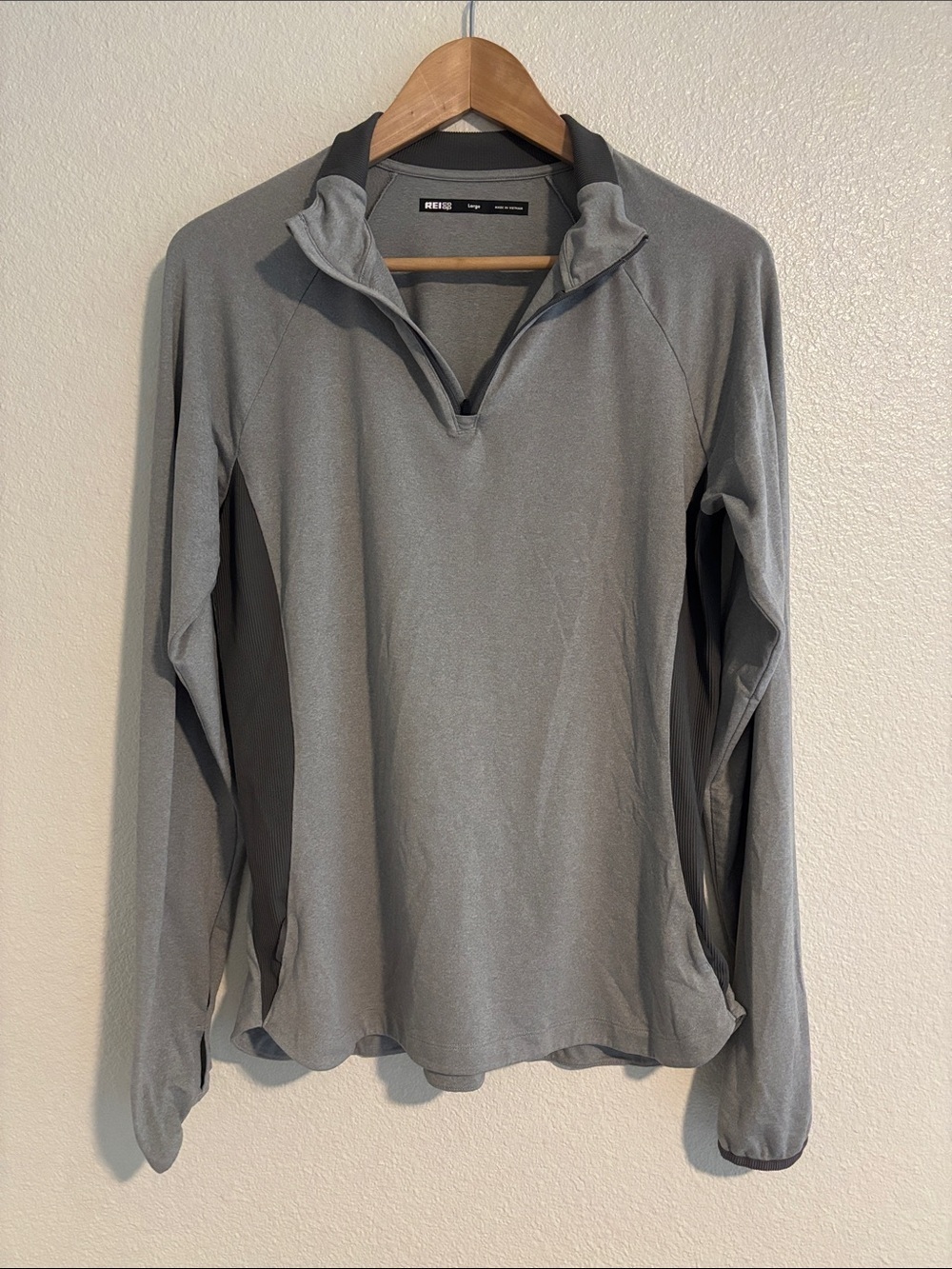 REI Quarter Zip Performance Long Sleeve Shirt Size Large | Gorpcore | Hiking |